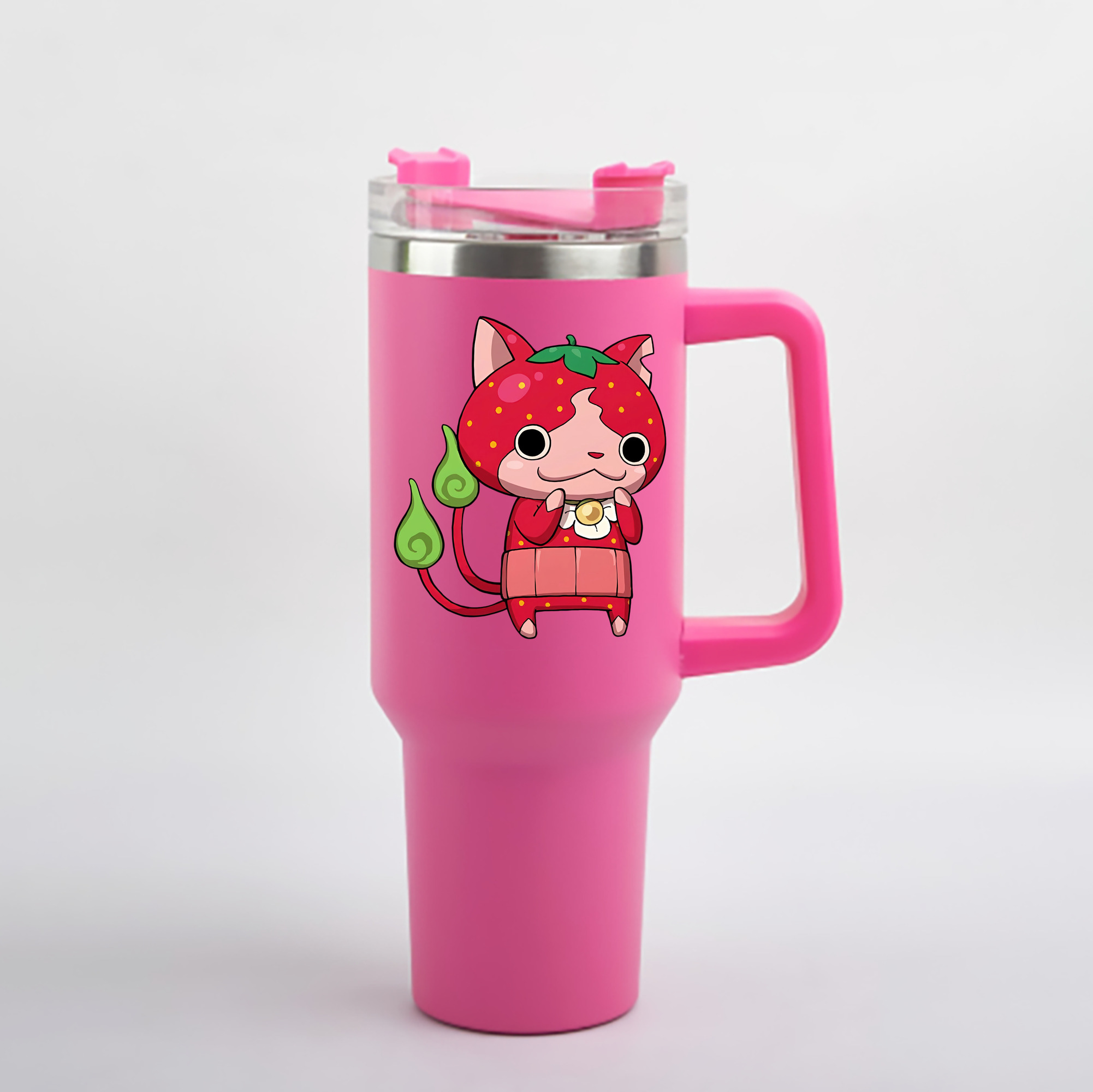 （画像用） 妖怪ウォッチ Yo-kai Watch 1200mL車用タンブラー - クリスタルステッカー（プラスチックストロー付き）